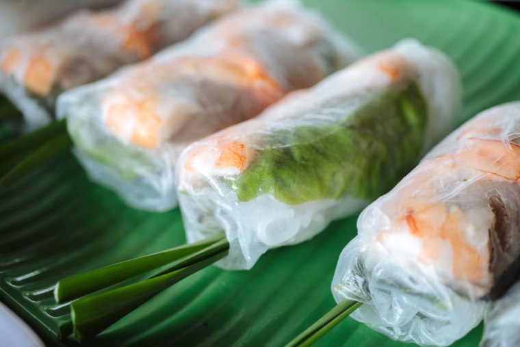 Fresh spring rolls.