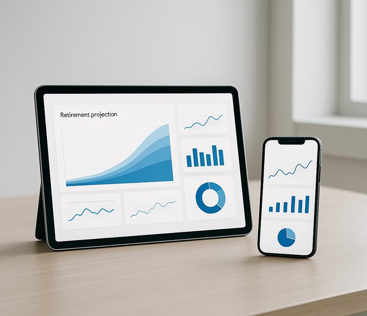 digital tools for retirement planning and projection analysis
